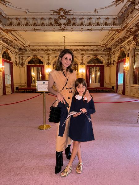Camila e filha Olívia no Flager Museum