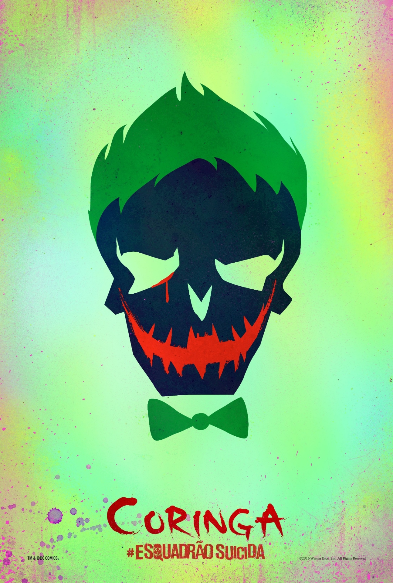 Cartaz destaca Coringa, personagem de Jared Leto em "Esquadrão Suicida" - Divulgação