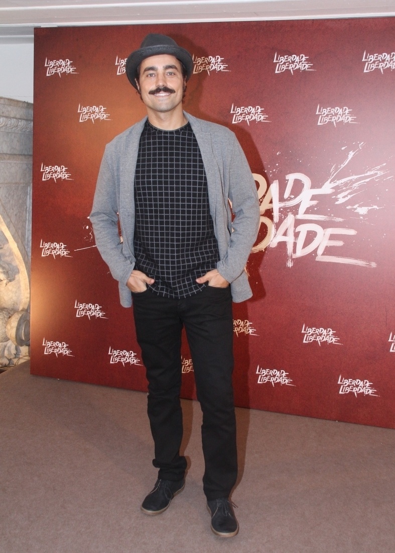 31.mar.2016 - Ricardo Pereira comparece ao lançamento da novela "Liberdade, Liberdade", em São Conrado, no Rio - Thyago Andrade e Graça Paes/ Brazil News