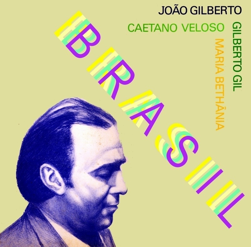 Capa do álbum "Brasil", de João Gilberto (1981) com Caetano Veloso, Gilberto Gil e Maria Bethânia - Reprodução