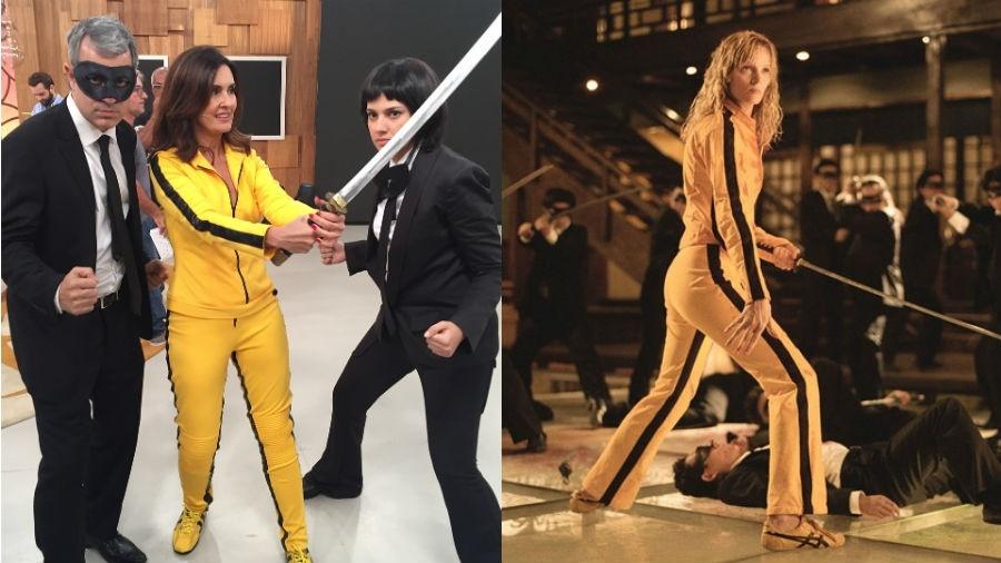 Fátima Bernardes vira personagem de  Uma Thurman em "Kill Bill" - Reprodução/Instagram/Divulgação