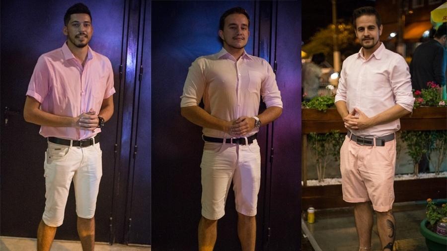 Foliões vestidos de Lucky Luciano, o americano engomadinho que virou meme na festa Com Licença, Senhor - André Lucas / UOL