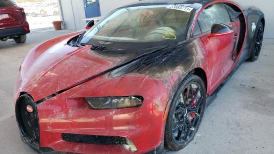 Bugatti Chiron 2019 queimado - Reprodução