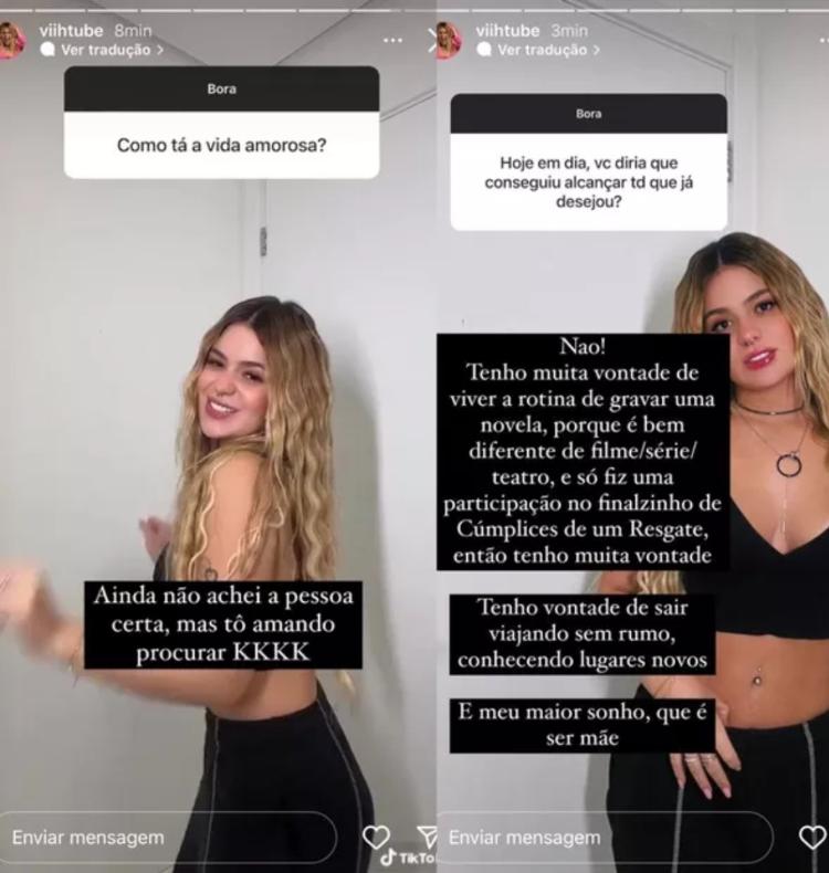 Viih Tube abre caixinha de perguntas no Instagram - Reprodução/Instagram - Reprodução/Instagram