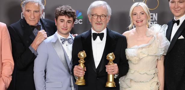 Steven Spielberg ganhou o Globo de Ouro de direção e filme com 'Os Fabelmans'