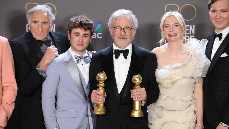 Steven Spielberg venceu o Globo de Ouro de direção e filme com "Fabelmans" - Getty Images