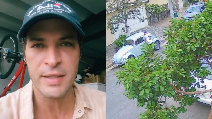 Leandro Lima desabafa após roubo de carro e mostra momento do furto - Reprodução/leandrolimale