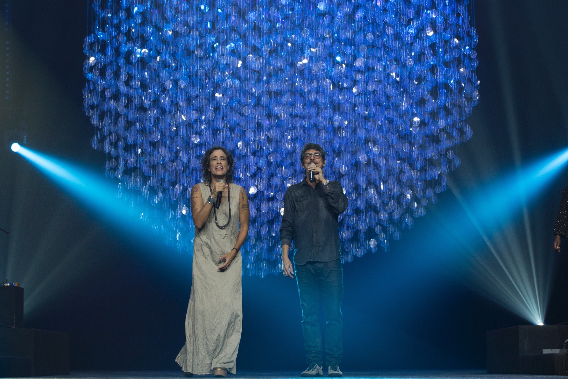 Zélia Duncan e Pedro Luis cantam no "Globo de Ouro Palco VIVA Samba" - Marcelo Tabach/Divulgação