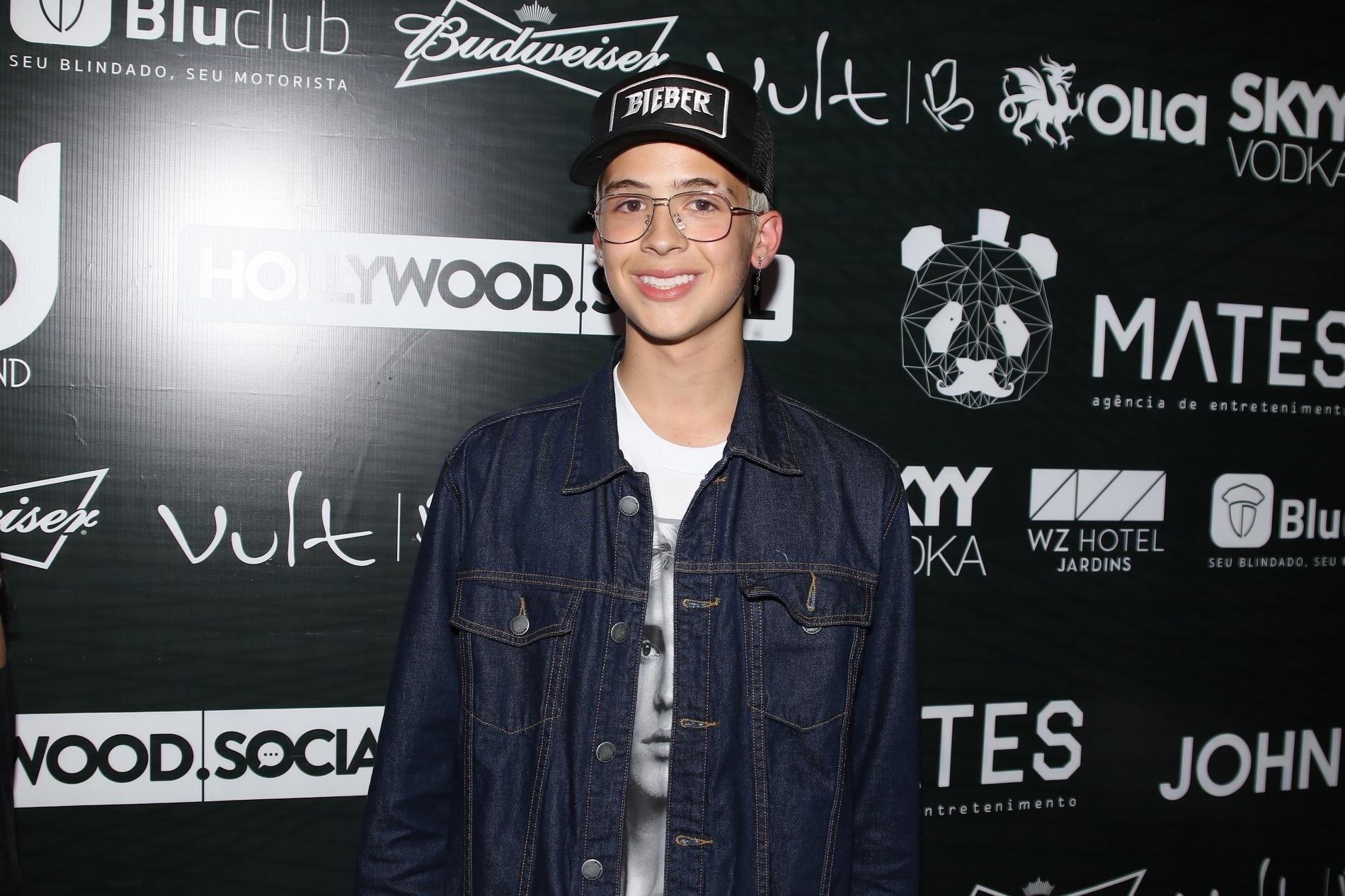 Se no Rio de Janeiro a atriz Larissa Manoela foi à after party do Justin Bieber, em São Paulo foi a vez do ator João Guilherme, ex-namorado da atriz, participar da festa - Raphael Castello/AgNews