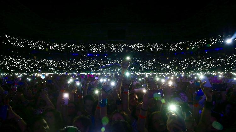 Público em show de Ed Sheeran no Allianz Parque, em São Paulo - Manuela Scarpa/Brazil News - Manuela Scarpa/Brazil News