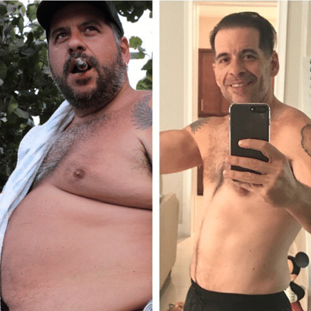 Leandro Hassum compara seu corpo antes e depois de emagrecer - Reprodução/Instagram/leandrohassum