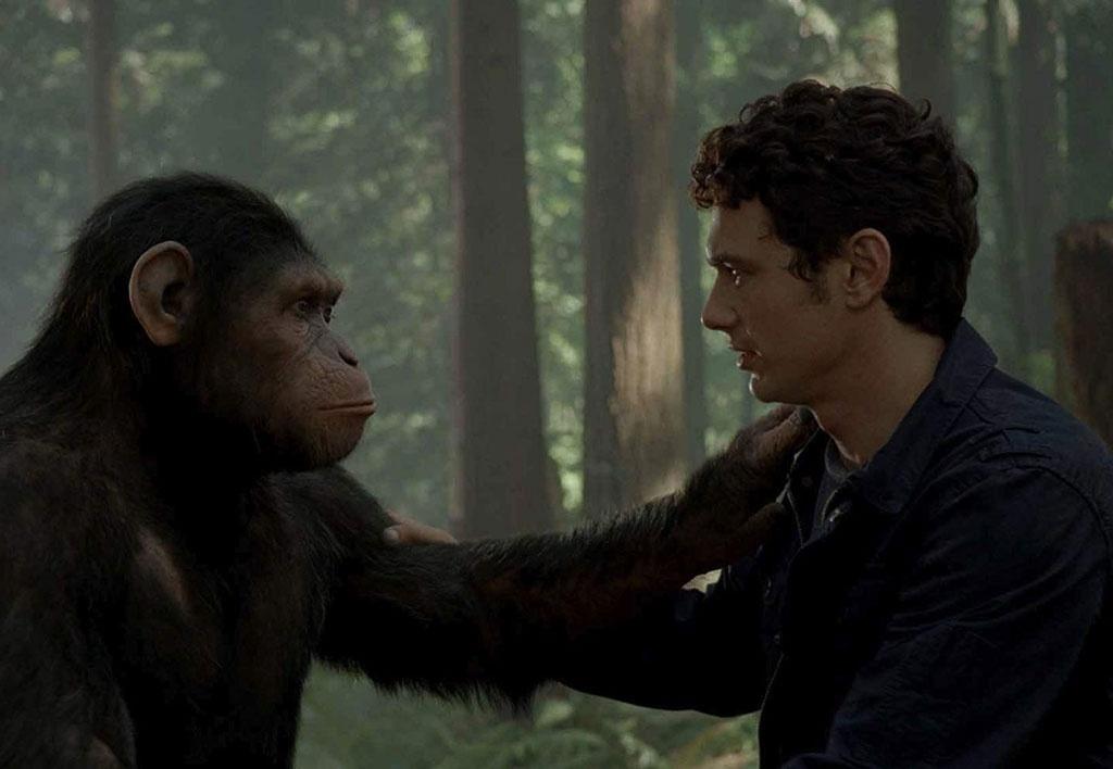 James Franco e Andy Serkis em "Planeta dos Macacos: A Origem" (2011) - Divulgação