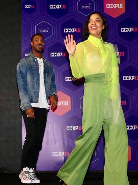 Michael B. Jordan e Tessa Thompson na CCXP 18 - Manuela Scarpa/Brazil News - Manuela Scarpa/Brazil News
