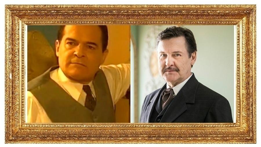 Othon Bastos interpretou Júlio, que será vivido por Antônio Calloni - Reprodução/SBT/Globo/Raquel Cunha/Montagem UOL