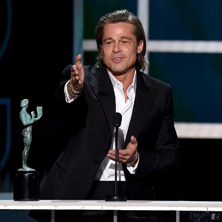 Brad Pitt durante premiação do SAG Awards - Kevork Djansezian/Getty Images for Turner