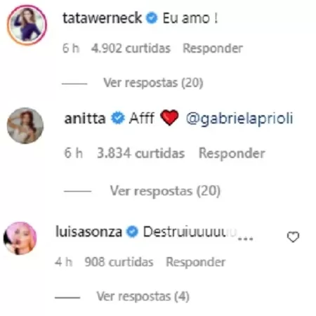 Anitta, Luisa Sonza e Tata Werneck elogia Gabriela Prioli após aula de jornalismo - Reprodução/Instagram - Reprodução/Instagram
