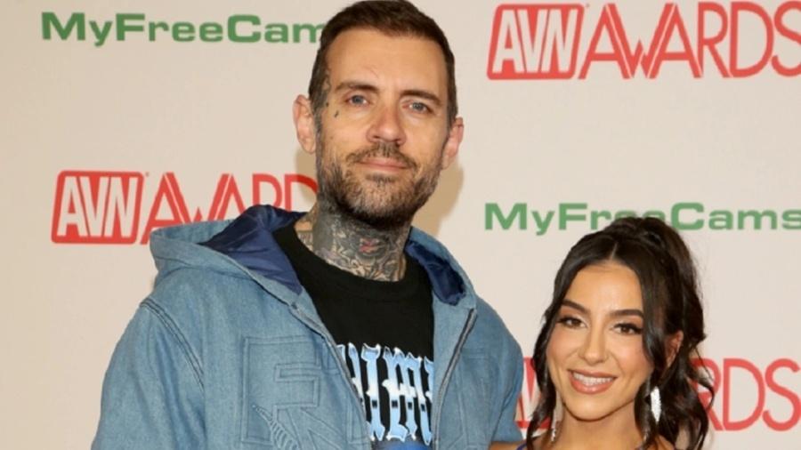 Youtuber Adam22 e a estrela adulta Lena The Plug - Reprodução