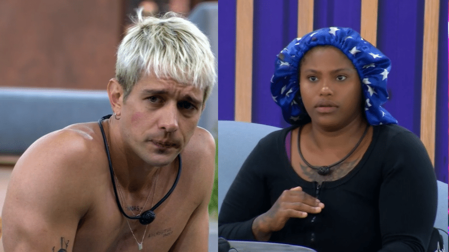 Mayarah e Matheus conversam na área externa - Reprodução/Globoplay