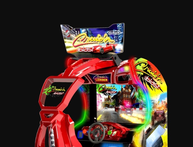 Novo game da série, "Cruis"n Blast" é, por ora, exclusivo para arcades e terá gabinete colorido e cheio de luzes - Divulgação