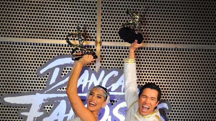 Maria Joana e Reginaldo Sama comemoram a vitória na "Dança dos Famosos 2017" - Samuel Chaves/Brazil News - Samuel Chaves/Brazil News