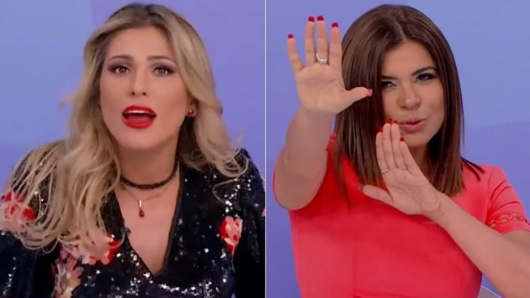 Lívia Andrade alfineta Mara Maravilha no "Jogo dos Pontinhos" - Montagem/Reprodução/SBT - Montagem/Reprodução/SBT