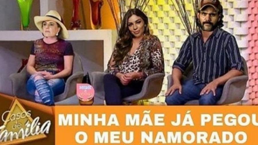Juliano Cazarré brinca com montagem ao lado de Grazi Massafera e Marieta Severo no "Casos de Família" - Reprodução/Instagram/massafera