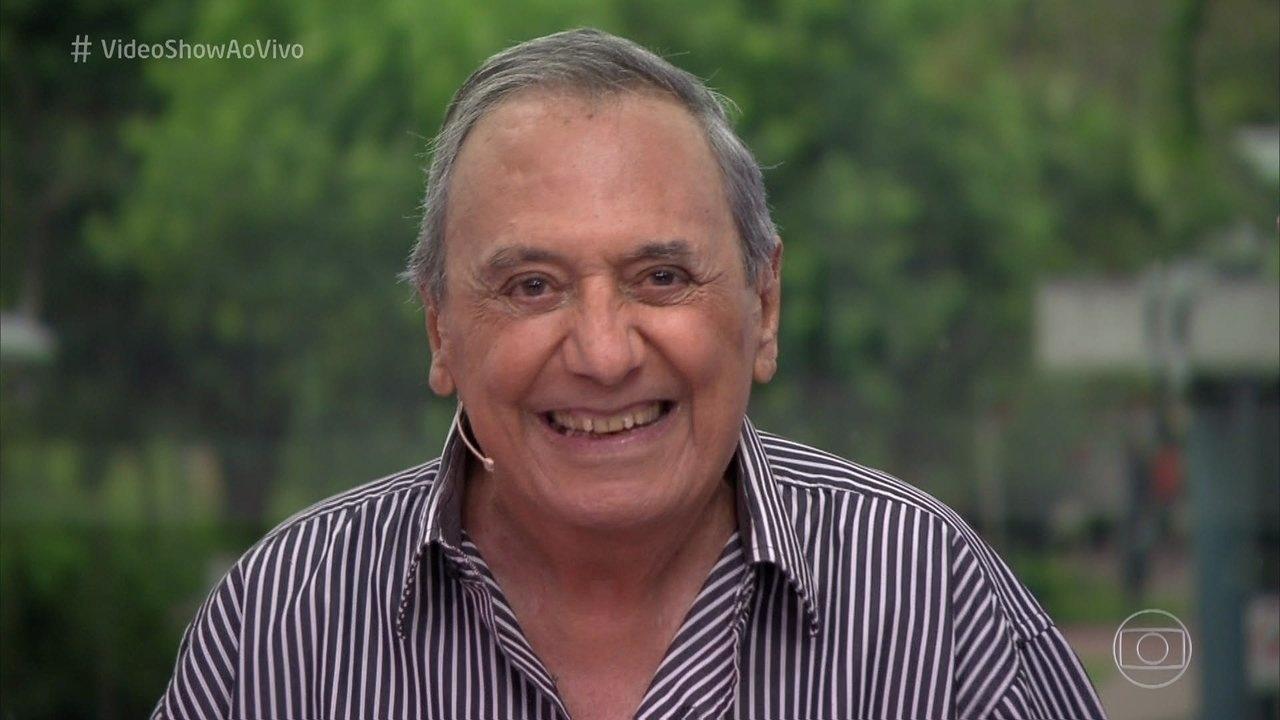 Agildo Ribeiro durante participação no "Video Show" em 2017 - Reprodução