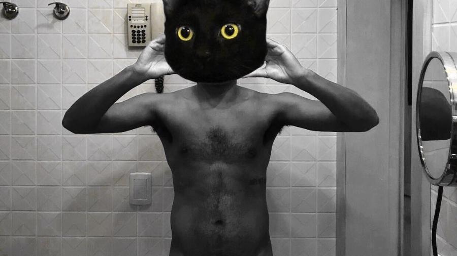 Ícaro Silva posa como "gato preto" na "Sexta-feira 13" - Reprodução/Instagram/icsilva