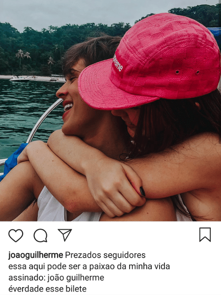 João Guilherme assume namoro com Jade Picon, mas declaração de amor vira piada - Reprodução/Instagram/joaoguilherme