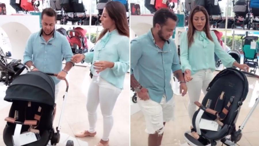Thammy Miranda e Andressa Ferreira escolhem carrinho para o futuro filho - Reprodução/Instagram