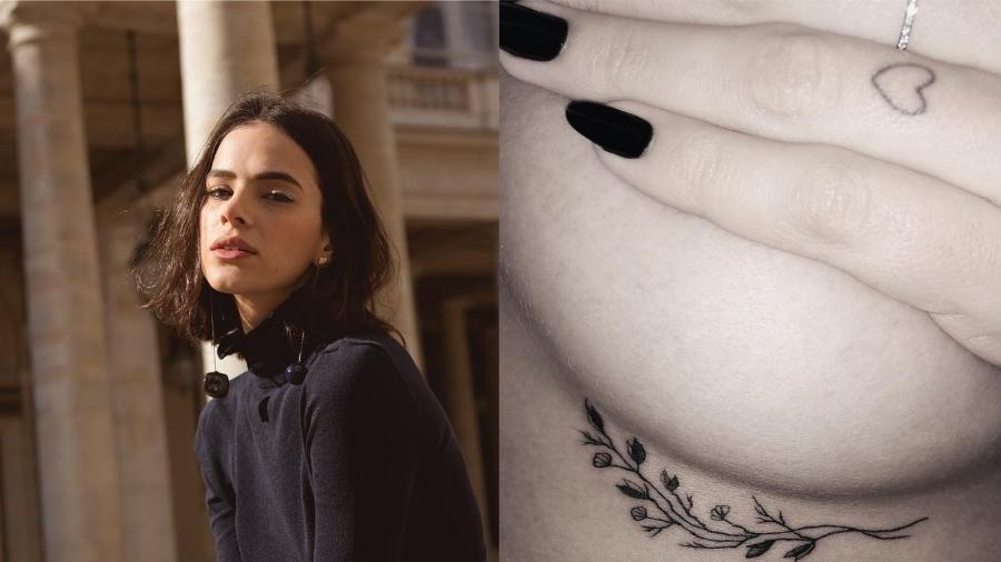 Bruna Marquezine faz tatuagem delicada abaixo de um dos seios - Reprodução/Colagem/UOL