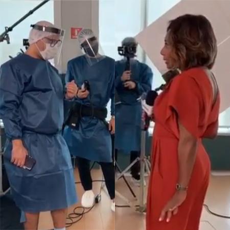 Glória Maria exibe bastidores de gravação durante a pandemia - Reprodução / Instagram