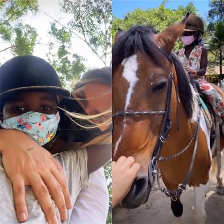 Giovanna Ewbank mostra Titi e Bless andando a cavalo - Reprodução / Instagram