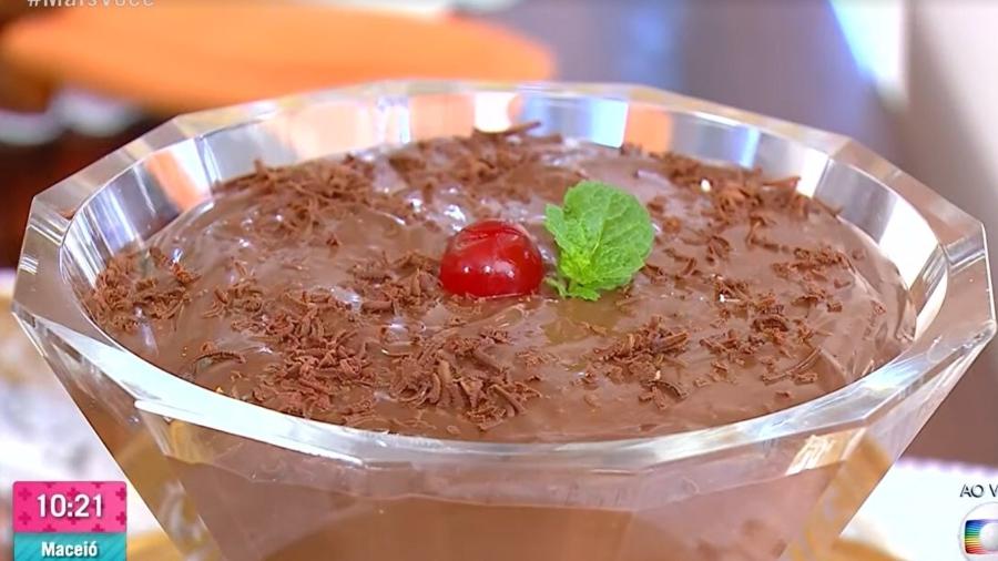 Chocolate cremoso feito por Ana Maria Braga - Reprodução/TV Globo