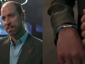 Príncipe William aparece com 'pulseira da amizade' e explica: 'Relíquia'