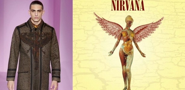 Casaco da coleção outono/inverno da Givenchy estampa imagem de capa do Nirvana - Givenchy/Reprodução - Givenchy/Reprodução