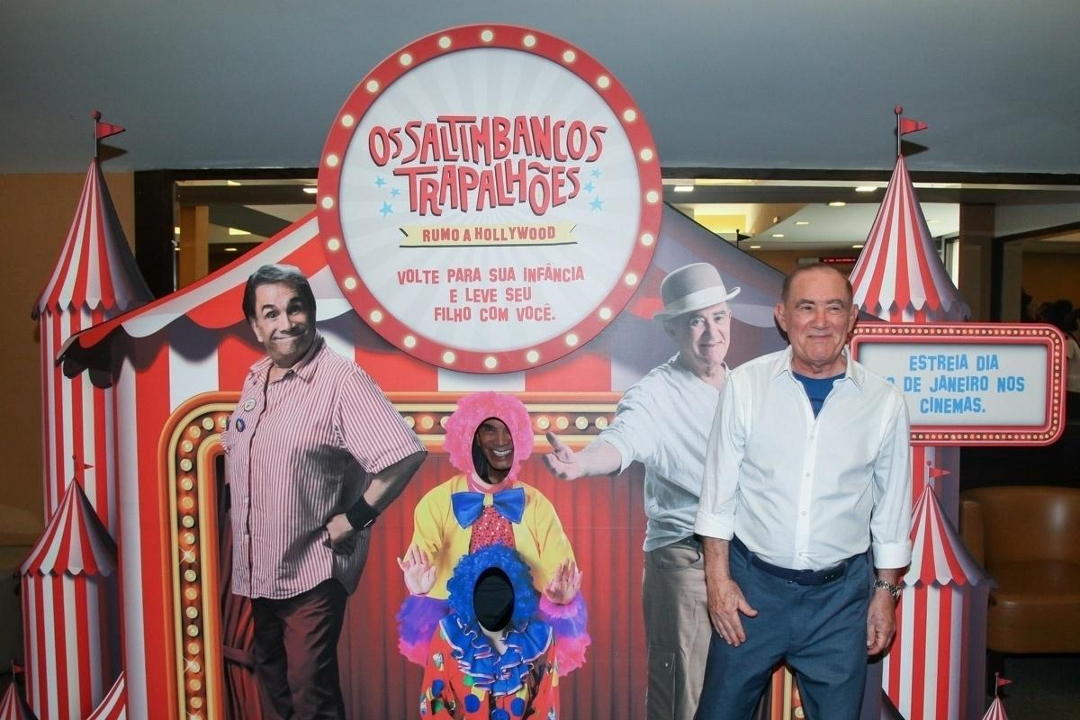 Didi e Dedé brincam na pré-estreia de "Os Saltimbancos Trapalhões - Rumo A Hollywood" neste sábado, em São Paulo - Manuela Scarpa e Marcos Ribas/Brazil News