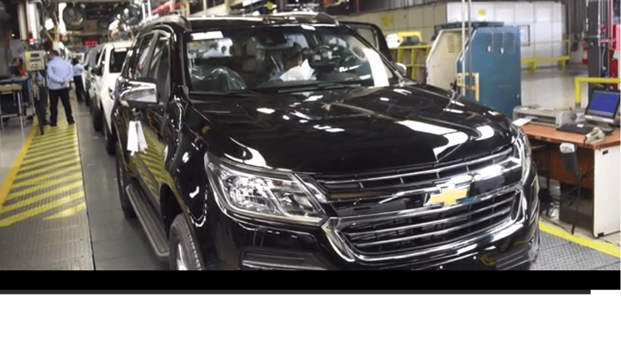 Linha da Chevrolet S10 na fábrica de São José dos Campos da GM - Reprodução