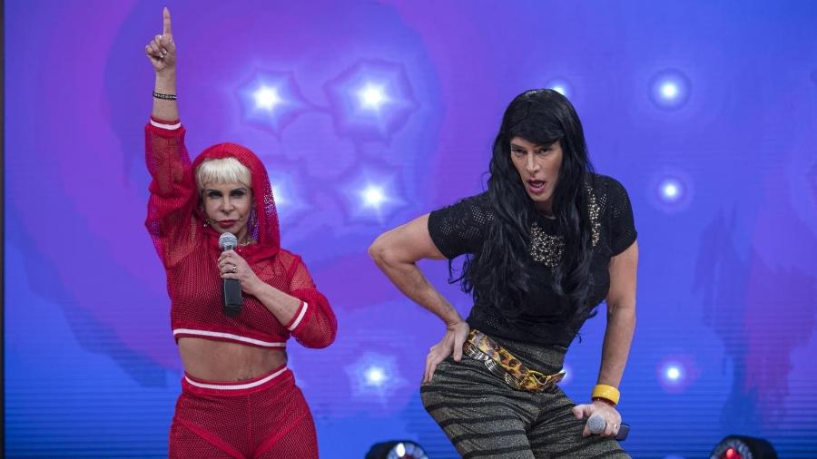 Gretchen se transforma em Katy Perry no programa "Hora do Faro" - EDU MORAES/RECORD TV
