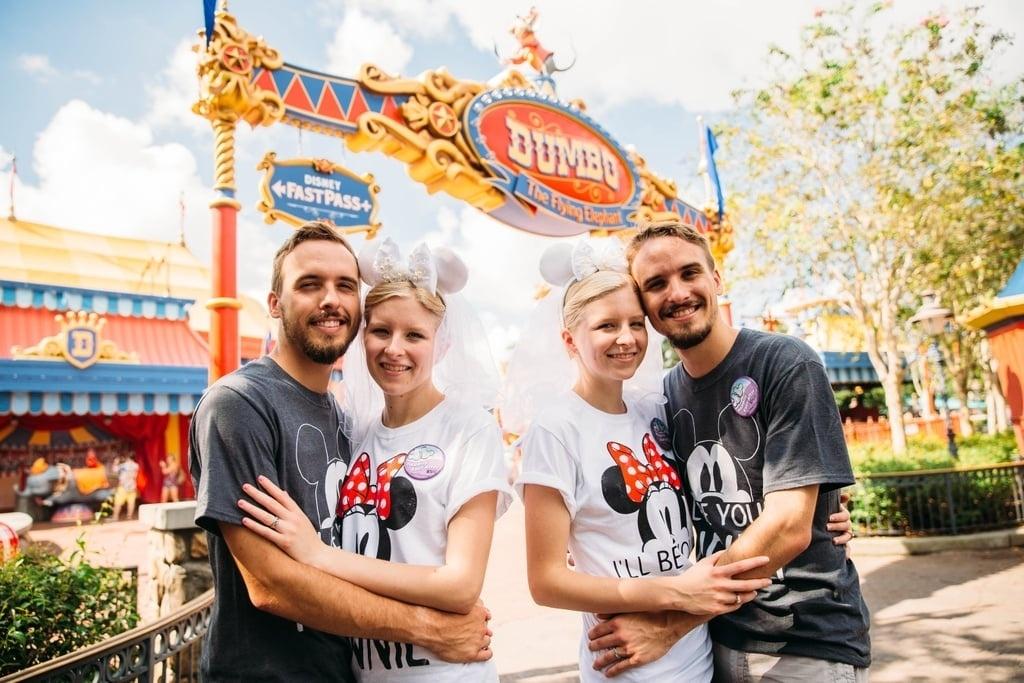Gêmeos que se casaram com gêmeas passam lua de mel juntos na Disney; veja - Divulgação/Walt Disney World