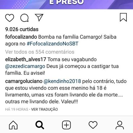 Luciano critica o filho - Reprodução/Instagram - Reprodução/Instagram