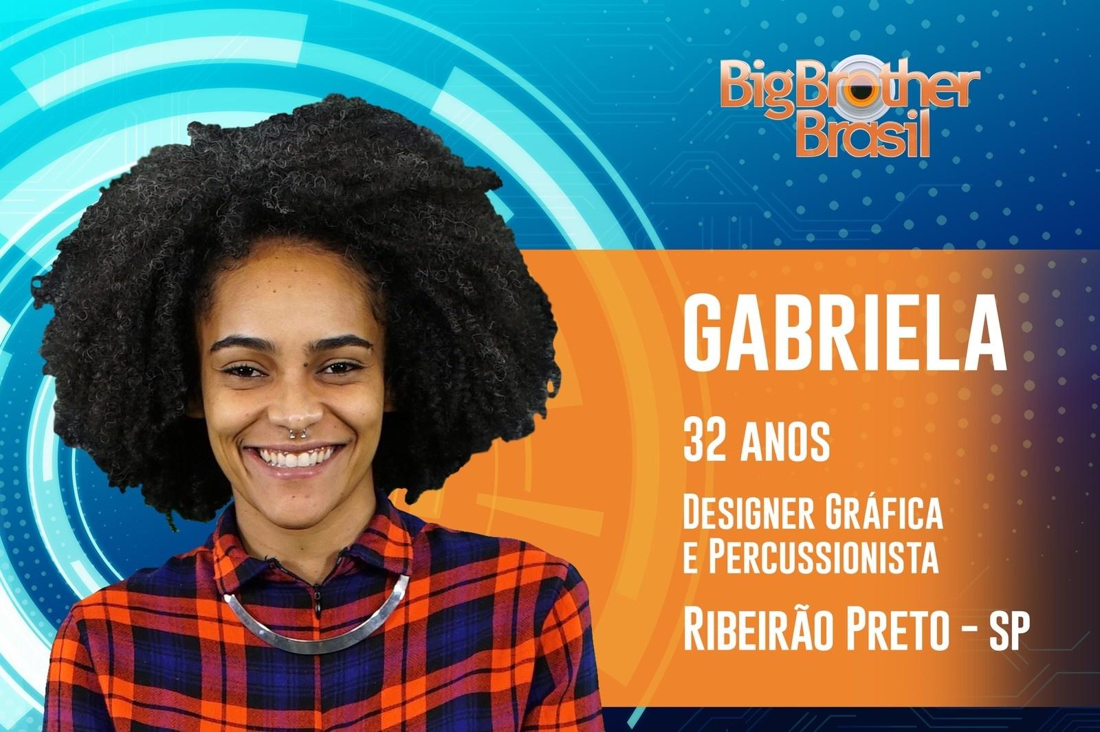Gabriela é o sétima participante anunciada do "BBB19" - Reprodução/TvGlobo