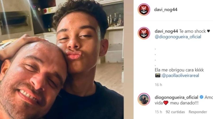 Davi Nogueira, filho de Diogo Nogueira, diz que Paolla Oliveira obrigou ele a tirar foto com o pai - Reprodução/Instagram