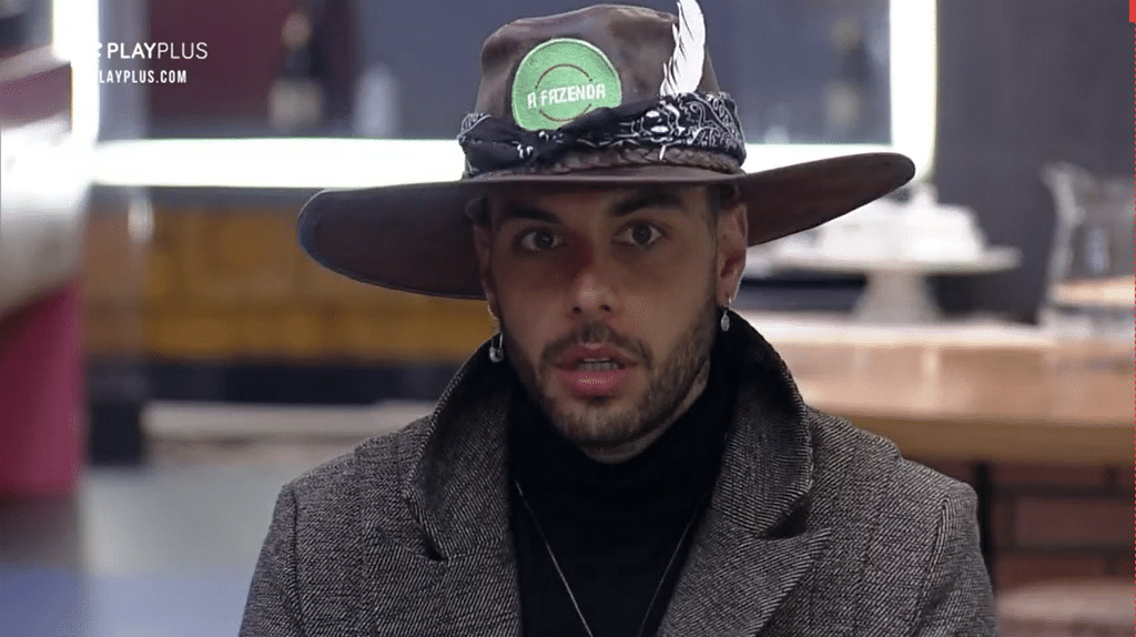 A Fazenda 2021: Gui Araujo, o primeiro fazendeiro, na noite da formação da primeira roça - Reprodução/RecordTV