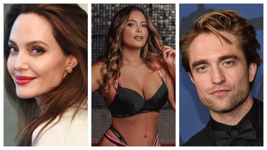 A atriz Angelia Jolie, a influenciadora digital Geisy Arruda e o ator Robert Pattinson são algumas das celebridades com fetiches considerados exóticos - Reprodução