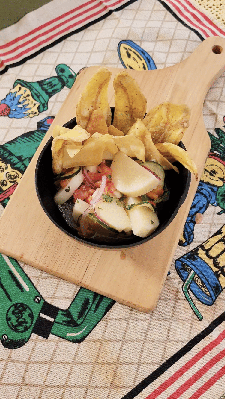 Ceviche vegano com palmito e pepino de Isa Otto