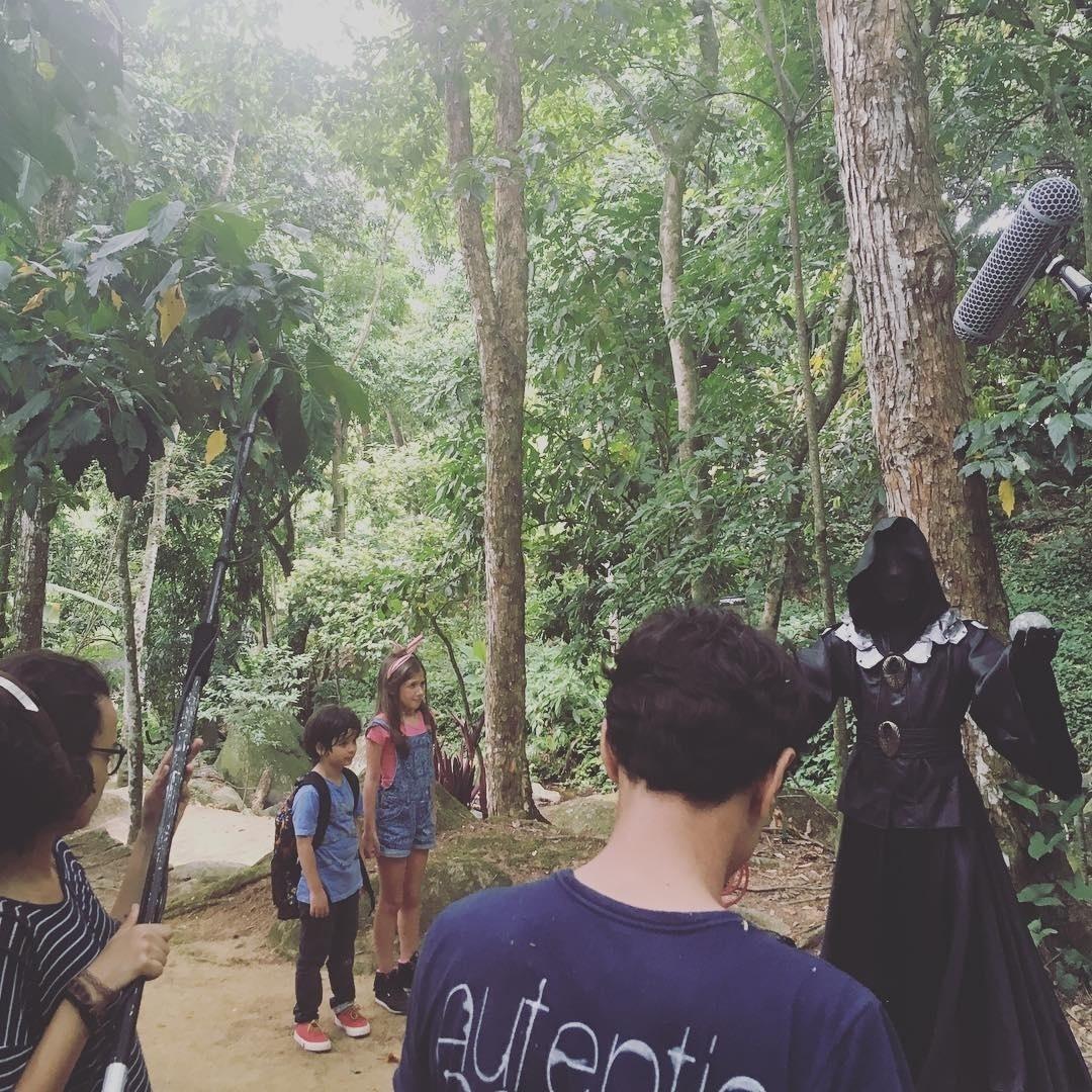 Bastidores da gravação da série "Super Crianças", sobre crianças com superpoderes - Reprodução/Instagram/matheusdantas900