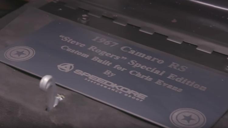 Detalhe do Camaro 1967 que Robert Downey Jr. deu de presente para Chris Evans - Reprodução - Reprodução