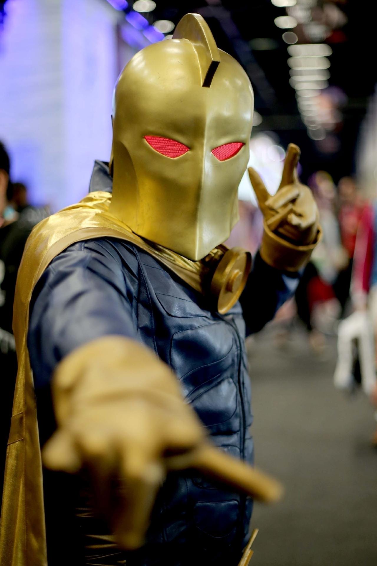 Cosplayer de Senhor Destino, personagem da DC, na CCXP 2018 - Roberto Vazquez/Futura Press/Estadão Conteúdo