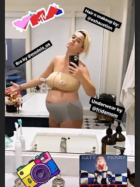 Katy Perry aparece de lingerie cinco dias após dar à luz - Reprodução/Instagram